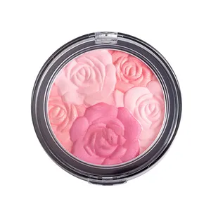 Waterproof Matte 3D Cheeky Rose Powder Blush Vegan Flower Petals Private Label Blusher Palette Wholesale