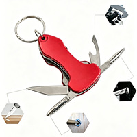 Vente en gros de porte-clés en métal multifonctionnel LECHIKE de luxe personnalisable en quatre couleurs 4-en-1 pour une utilisation promotionnelle