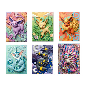 Carte de collection PY en métal texturé, carte <span class=keywords><strong>Poki</strong></span>, fan art, bande dessinée personnalisée, vente en gros, jeu de société de haute qualité, boîte mystère limitée - Product Image 3
