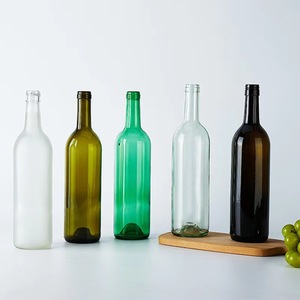 Bouteilles de <span class=keywords><strong>bordeaux</strong></span> de couleur rouge et vert clair, bouteilles de vin rouge vides de 750ml - Product Image 4