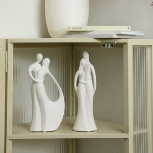 Vaso da Tavolo in Ceramica <span class=keywords><strong>Moderno</strong></span> Scandinavo, Ornamenti Artistici per Coppie, <span class=keywords><strong>Arredamento</strong></span> per Soggiorno, Mobile TV, Regali di Nozze, Stile Delicato - Product Image 3