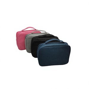 Trousse de Maquillage de Taille Moyenne, Sac Textile Multifonctionnel avec Fermeture Éclair et Poignée Souple pour le Rangement du Maquillage - Product Image 3