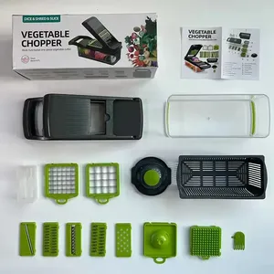 Trancheuse manuelle à <span class=keywords><strong>mandoline</strong></span> Coupe-oignons Épluche-légumes Hachoir à légumes 18 en 1 Outils pour hacher les fruits et légumes - Product Image 6