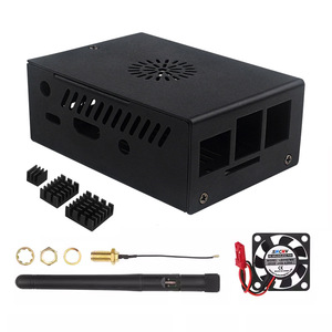 Neues orange farbenes <span class=keywords><strong>Pi</strong></span> 3B-Metallgehäuse Schwarze Aluminiums chale mit optionaler Lüfter antenne für neue Version Orange <span class=keywords><strong>Pi</strong></span> 3B nach Mai 2024 - Product Image 1