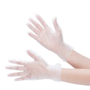 热销无粉透明一次性PVC家用乙烯基手套超薄食品级手套