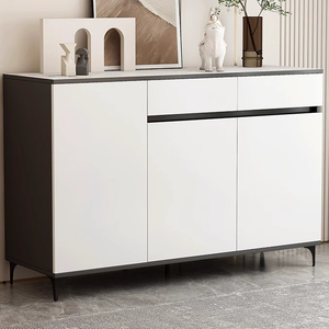 Moderno e Semplice Mobile Laterale <span class=keywords><strong>Bianco</strong></span> in Legno, Armadio Contenitore, Cassettiera per Soggiorno, Camera da Letto, Organizzazione Domestica - Product Image 6