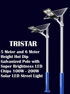 Farola Solar LED de Alta Luminosidad de 100W, Cuerpo Dividido, Exterior IP65, Altura del Poste de 4~6 Metros, Batería de Litio, Iluminación Vial - Product Image 3