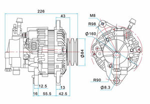 Proveedor de Fábrica China, Alternador de 12V/90A para 4D56, A2TN0499 A2TN0399 MD304129 MD313939 MD315430 MD306649 MD314235 - Product Image 2