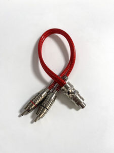 Cable de audio de 2 machos a 1 hembra RCA, conector niquelado, tejido de alta densidad, transmisión estable, sonido estéreo de alta fidelidad - Product Image 5