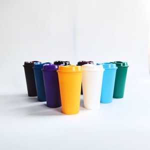 Nuovo stile solido 16oz PP tazze da caffè portatile Anti-caduta di plastica riutilizzabile tazze da caffè con coperchio latte tazze di tè bottiglie d'acqua - Product Image 1