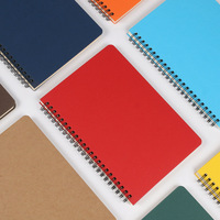 Vente en gros d'usine de carnets à spirales simples pour étudiants et bureaux, carnets de réunion de bureau épais multicolores, carnets à spirales A5