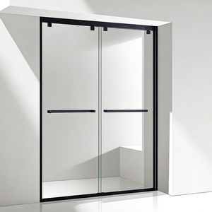 Cabines de <span class=keywords><strong>douche</strong></span> en acier inoxydable 304 pour salle de bain avec portes de <span class=keywords><strong>douche</strong></span> coulissantes doubles encadrées en verre trempé de 8 mm pour hôtel et maison - Product Image 2