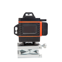 Niveau laser 3D industriel rechargeable 12 lignes vertes croisées auto-nivelant rotatif 360° étanche IP54 anti-poussière 1,5 mm/7 m