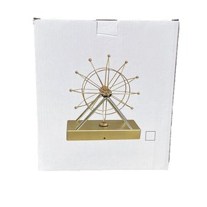 Vente en gros d'ornements de grande roue dorés à rotation éternelle décoration de bureau à domicile grande roue boule de Newton - Product Image 6
