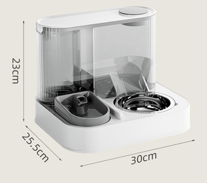 Comedouro Elétrico para Gatos em Material PP, Fonte de Água com Separação de Alimentos Secos e Úmidos, Sistema de Alimentação Automático Inteligente de Grande Capacidade - Product Image 4