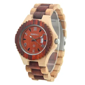 Natura vendita calda nuovo orologio in legno dropshipping miglior design prezzo economico orologio in legno di quarzo di bambù di moda ecologico