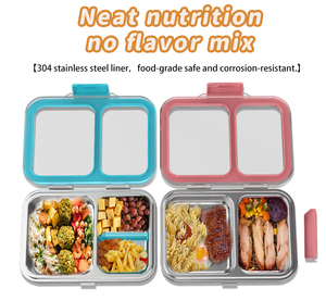 Thép không gỉ bên trong khay có thể tháo rời leakproof Hộp Ăn Trưa cấp thực phẩm Bento container <span class=keywords><strong>2025</strong></span> - Product Image 3