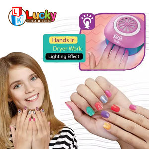 LK Toy – ensemble de maquillage pour filles, Machine de maquillage, sèche-cheveux électrique, <span class=keywords><strong>Nail</strong></span> <span class=keywords><strong>Art</strong></span>, <span class=keywords><strong>Studio</strong></span> de vernis, jouets de poudre de paillettes - Product Image 3