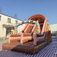 Équipement de terrain de jeu gonflable personnalisé en PVC de grande taille pour intérieur/extérieur, parc de rebond gonflable urbain unisexe avec toboggan et souffleur pour le plaisir