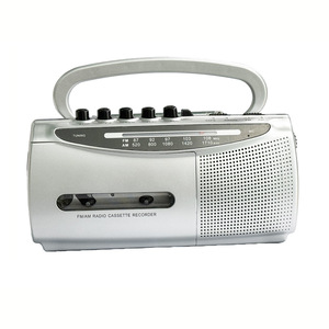 Retro Silver Cassette Recorder Player FM AM Radio Built-in <b>Speaker</b> Portable Walkman - Product Image 4