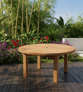Table basse en teck massif de qualité supérieure, conçue pour les espaces extérieurs luxueux, option de table à manger pliable offrant durabilité et style intemporel - Product Image 3