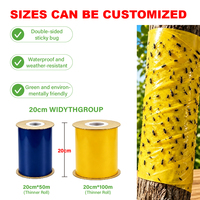 Grower Favorite Super Adhesive Blauwe Peel-and-Stick Rolletjes (50 stuks) voor planten op vensterbanken, chemievrij