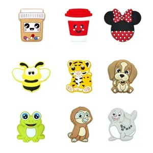 New 2022 Multistyled cute animal shape cow silicone focal beads for pen making silicone Beads