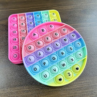 4 Piezas Juego de Burbujas Sensoriales Pop It Arcoíris, Juguete Antiestrés de Silicona Educativo para Autismo y Necesidades Especiales, para la Concentración