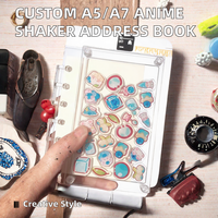 Carnet d'adresses A7 personnalisé en acrylique, bloc-notes à secouer, imprimé UV, bloc-notes en plastique, cadeau promotionnel avec logo personnalisé