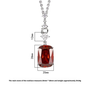 Wholesale Polished Eco-friendly <b>Copper</b> Hypoallergenic Jewelry Simulation Multi Color Gemstone Necklace for Women Banquet & Gift - Product Image 6