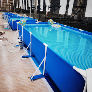 <span class=keywords><strong>Piscine</strong></span> rectangulaire hors sol de taille moyenne avec structure métallique pour la récréation en extérieur - Product Image 4