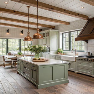 أثاث مطبخ حديث مخصص من cbmmt ، وحدات كاملة من خشب البلوط الأبيض ، أثاث مطبخ كامل - Product Image 3