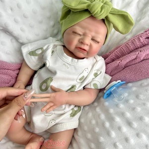 Poupée bébé reborn en silicone <span class=keywords><strong>qui</strong></span> <span class=keywords><strong>pleure</strong></span>, poids de 2,6 kg, poupée garçon, accessoire de scène pour bébé - Product Image 5