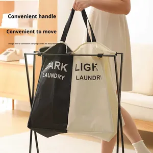 Panier à linge pliable en tissu Oxford grande capacité, bac de rangement pour vêtements sales, organisation domestique, design moderne pour salle de bain - Product Image 6