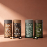 Conteneur en verre fin pour médicaments avec bouchon ABS, pot personnalisé pour comprimés de sommeil, huile de poisson, capsules de nutrition minérale, avec boîte cadeau