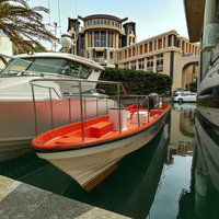 Perahu Fiberglass Grandsea 7m Anti Tenggelam dengan Mesin Luar Konsol Tengah Yamaha dan Kanopi