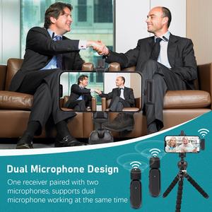 Microphone Lavalier sans fil 2.4G pour enregistrement Audio/vidéo/<span class=keywords><strong>YouTube</strong></span>/<span class=keywords><strong>TIK</strong></span> <span class=keywords><strong>Tok</strong></span>/Interview/Vlog - Product Image 4