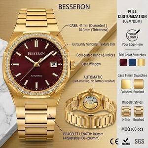 Montre automatique de sport de luxe pour homme, bracelet en acier personnalisé OEM du fabricant d'origine, montre élégante à marque privée pour homme - Product Image 2
