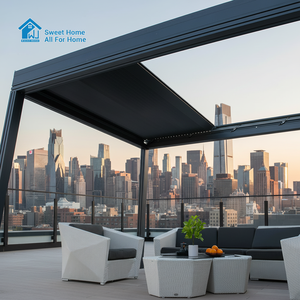 Pergola en aluminium toutes saisons Sweet Home avec toit rétractable, imperméable, pour patio extérieur, jardin, gazebo, auvent bioclimatique, kit - Product Image 6
