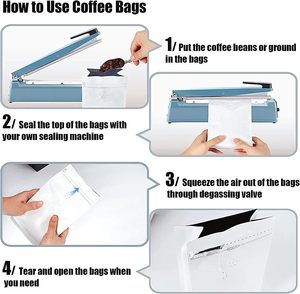 Wholesale Biodegradable Coffee <b>Pouch</b> Packaging Degassing Valve Ziplock One-Way Valve Resealable Lock Packing Biodegradable Food - Product Image 6