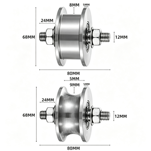 Rueda con Ranura en V para Puerta de Cerca con Placa Base, Rodamiento Doble de Alta Resistencia, Rodamiento Suave Galvanizado, Certificación CE, OEM Disponible - Product Image 2