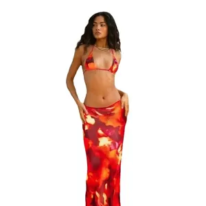 2024 femmes été souhait vente rapide Sexy <span class=keywords><strong>Bikini</strong></span> avec impression costume décontracté INS jupe courte ensemble chinois continent origine - Product Image 5