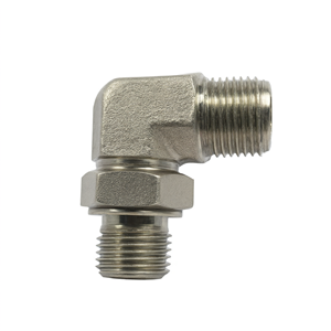 Adaptateur coudé hydraulique en acier inoxydable 304, 90 degrés, réglable, avec raccord à sertir allongé, pour tuyauterie haute pression - Product Image 1