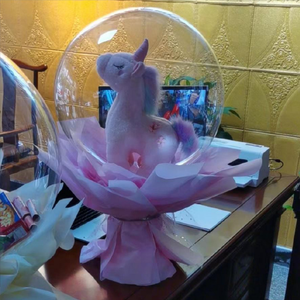 Широкий шейный прозрачный воздушный шар с пузырьками, большой открытый рот, предварительно растянутый воздушный шар для набивки подарков, цветы, закуски 30 дюймов - Product Image 5