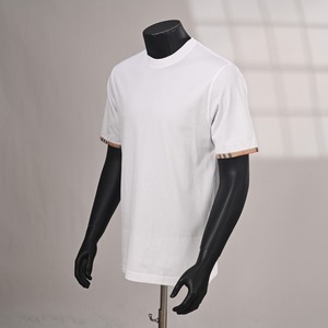 T-shirt à manches courtes en coton 100% respirant, style vintage Burberry, à carreaux, pour homme, de marque de créateur, mode décontractée. - Product Image 2