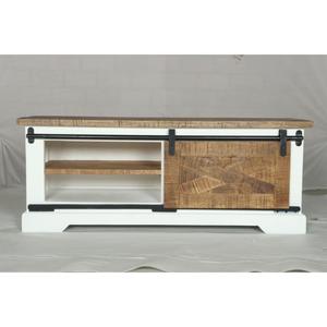Muro TV Lowboard in <b>White</b> <b>and</b> Natural <b>White</b> <b>and</b> Natural Modern Elegance <b>Sideboard</b> Handmade Bulk Product Dining Room Wholesale - Product Image 3