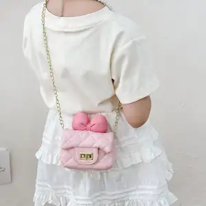Cute Girls Bow Mini Bag Little Girl Crossbody Bolsos de hombro para niños