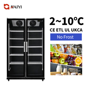 Refrigerador Comercial para Exhibición de Bebidas, Vitrina Refrigerada de Doble Puerta para Bebidas - Product Image 2
