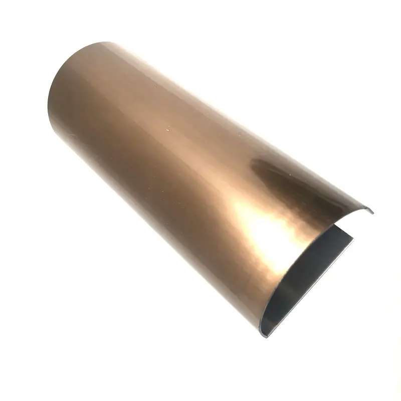 Curved Stainless Steel Edge Trim Corner Guards Rose-Gold Color Hairline Surface Semicircle Shape Edging Strip