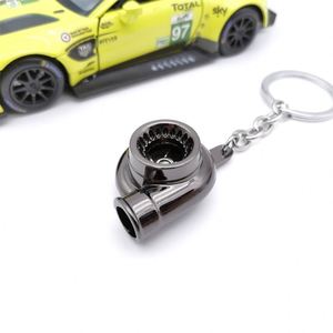 Porte-clés de voiture en métal, design turbine, moyeu de roue, disque de frein, amortisseur, volant – Idéal comme cadeau - Product Image 3